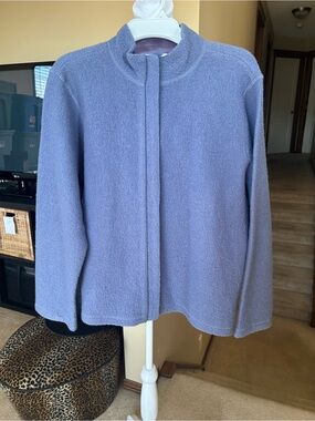 Vintage Sears Jessica Sport Lavender 100% Wool Zip Jacket with Pockets